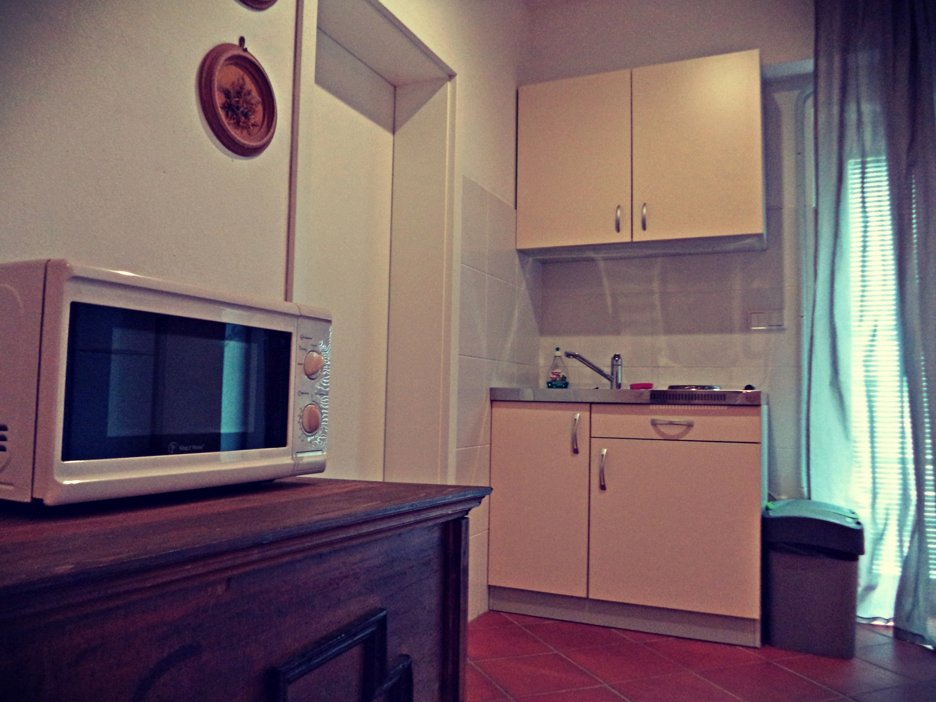 The kitchen area (large apartment).