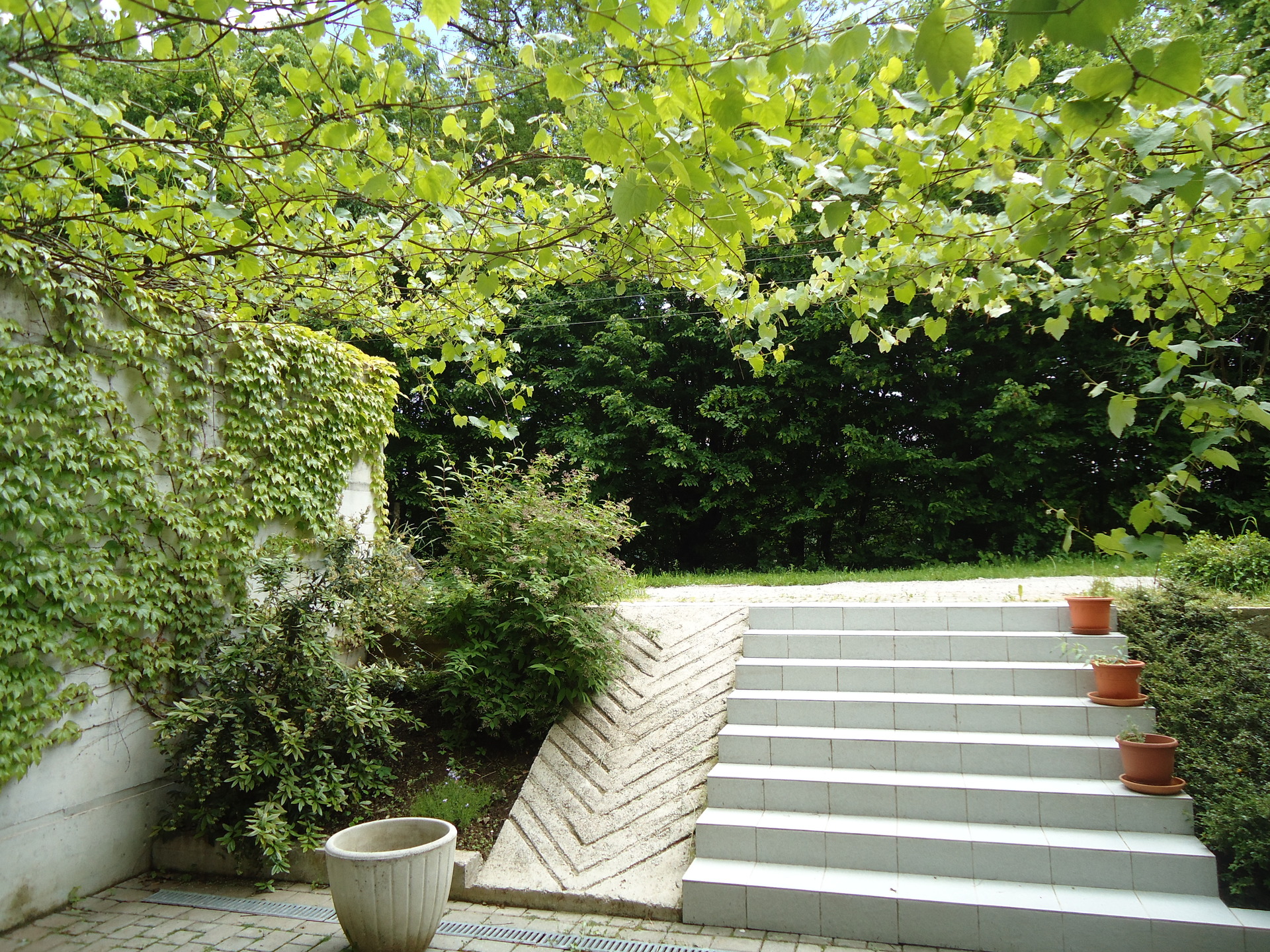 The terrace in front of the apartment (large apartment).